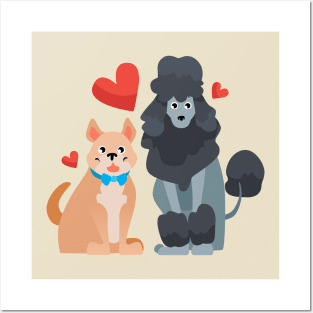 Dogs Lovely Couple Posters and Art